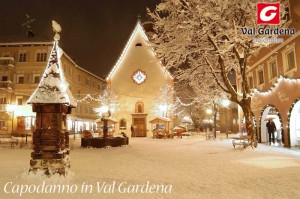 Tanta neve a Ortisei per il capodanno in Val Gardena