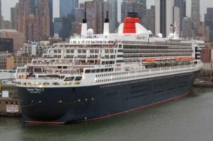 Cunard: la Queen Mary a New York dopo la crociera transatlantica di capodanno