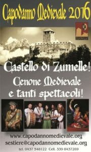 Locandina del Capodanno 2016 al castello di Zumelle
