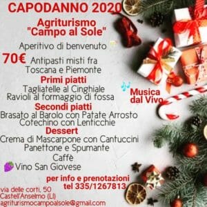 Capodanno agriturismo Campo al Sole Livorno