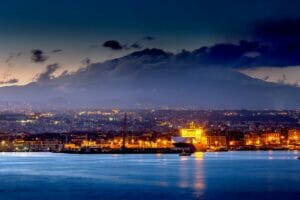 Capodanno a Catania, tramonto