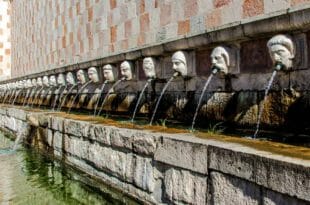 Capodanno a L'Aquila, la fontana