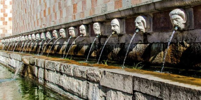 Capodanno a L'Aquila, la fontana