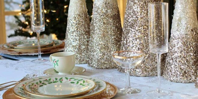 Festeggiamenti di capodanno, la tavola apparecchiata