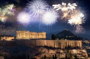 Capodanno Atene fuochi artificio