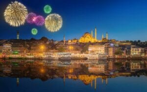 Capodanno Istanbul, fuochi d'artificio