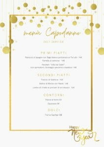 Capodanno alle terme di cola, il menu