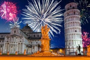 Capodanno a Pisa, piazza del Battistero