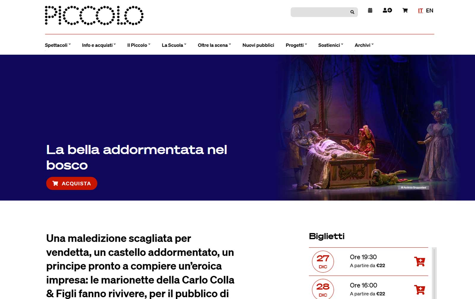 Capodanno al Teatro Studio Melato di Milano