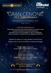 Capodanno As Hotel Cambiago, il menu